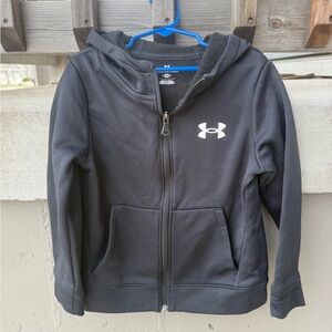 Under Armour Black Kids Full‑Zip Hooded Sweatshirt